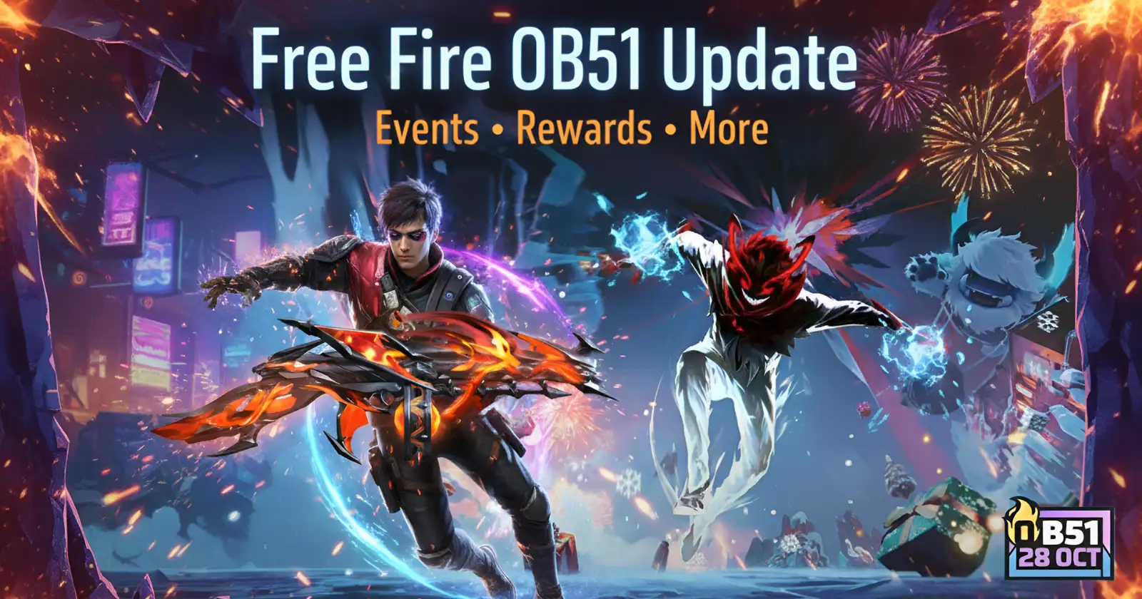 Free Fire OB51 Update Events, Rewards, Winterlands 2025
