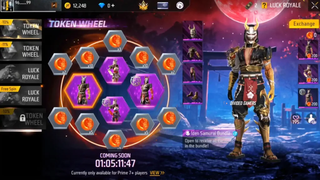 Golden Samurai free fire
