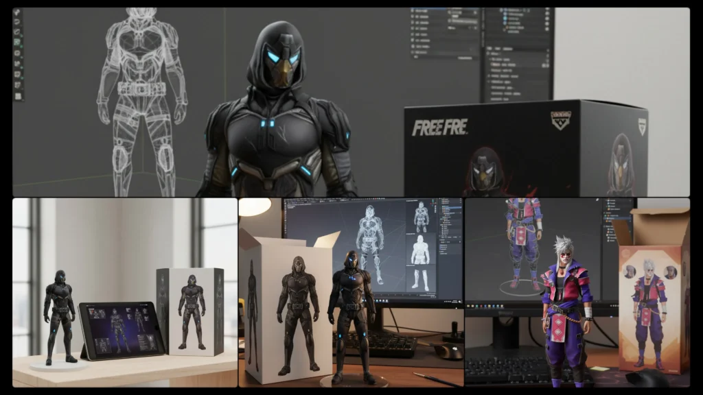 Make free fire Viral 3D Models with AI