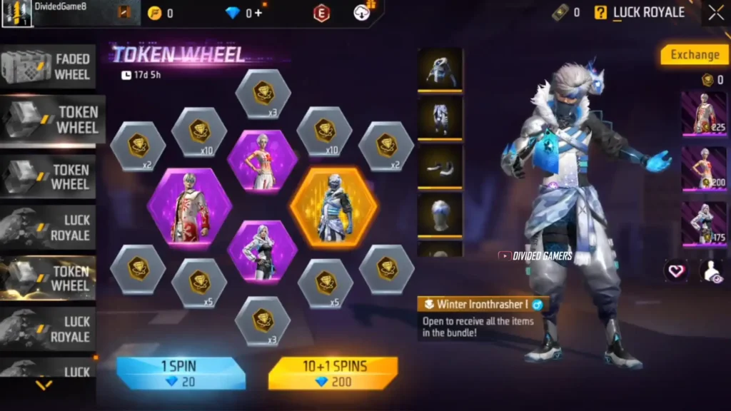 free fire Winterland Special Return Event