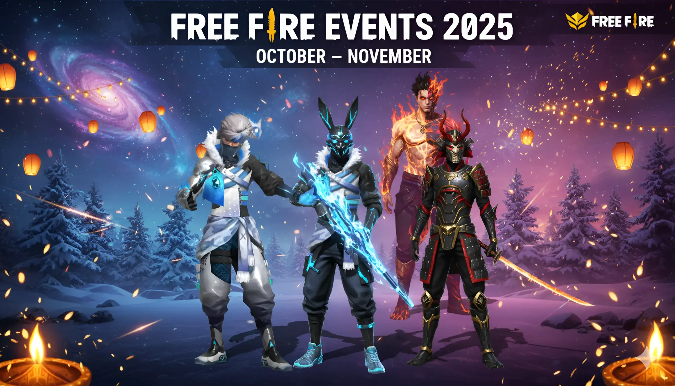 free fire upcoming events october november 2025