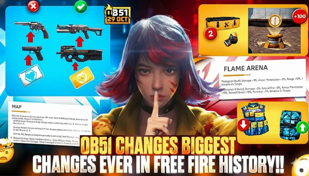 Free Fire OB51 Update Full Patch Notes, Weapon Changes and BR Meta Shift