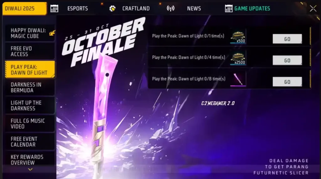 October Final event in free fire