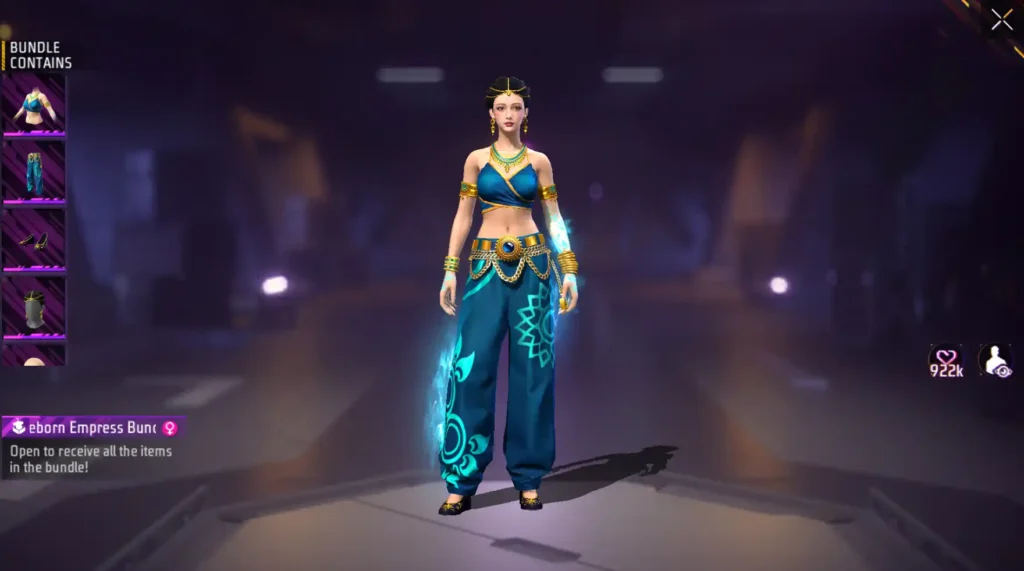 Reborn Empress Bundle free fire diwali event