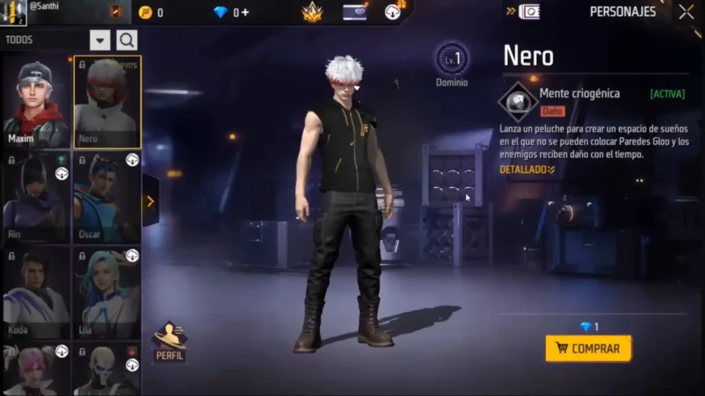 free fire new character nero ability
