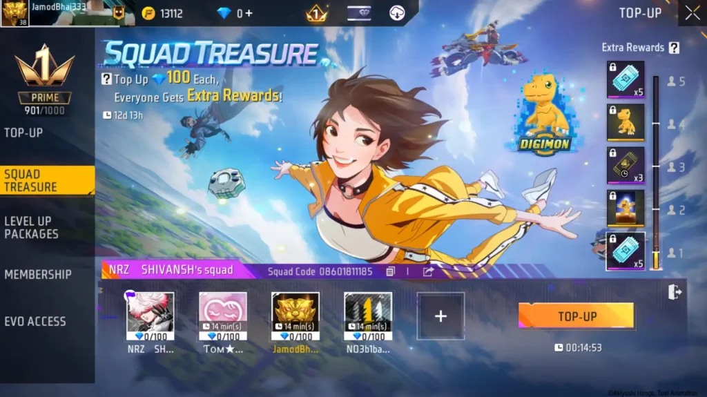 Agumon Pet in new top up event