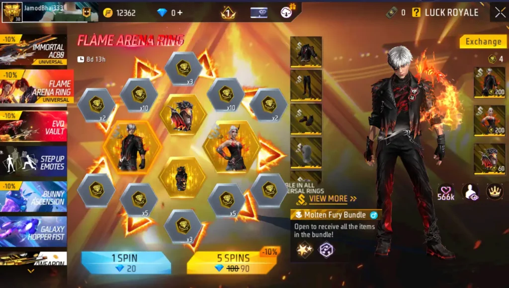 free fire Flame Arena Ring